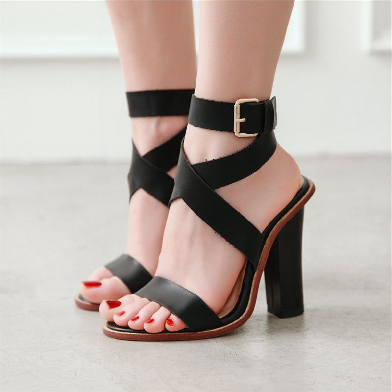 Ankle Strap Attachment - Frauen Gladiator Sandalen High Heels Sommer