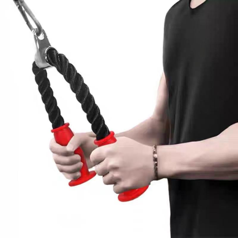 Home Gym Equipment Set - Ergonomischer Rutschfester Trizeps-Seilzug-Aufsatz für Heimfitness, Bodybuilding,