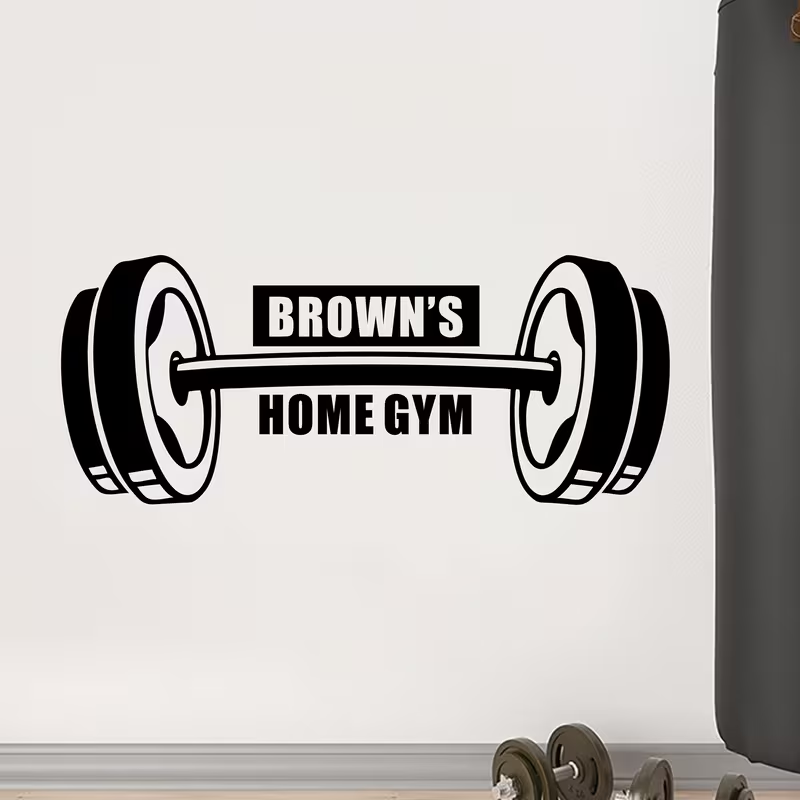 Home Gym Names - Individuelle Vinyl-Wandaufkleber für Ihr Heim-Fitnessstudio mit