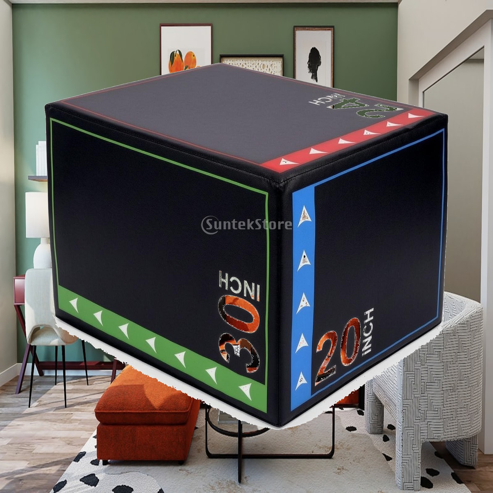 Home Gym In A Box - Weiche Plyo-Sprungbox, stoßdämpfende Schaumstoff-Plyometrische Sprungbox, gepolstert,