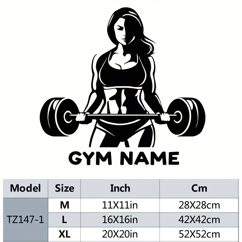 Home Gym Names - 1 Stück NEU Personalisierbare Wandsticker mit