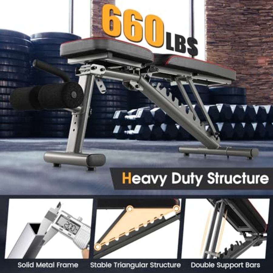Verstellbare Hantelbank 660lbs – Adjustable Weight Bench Bewertung und Preis