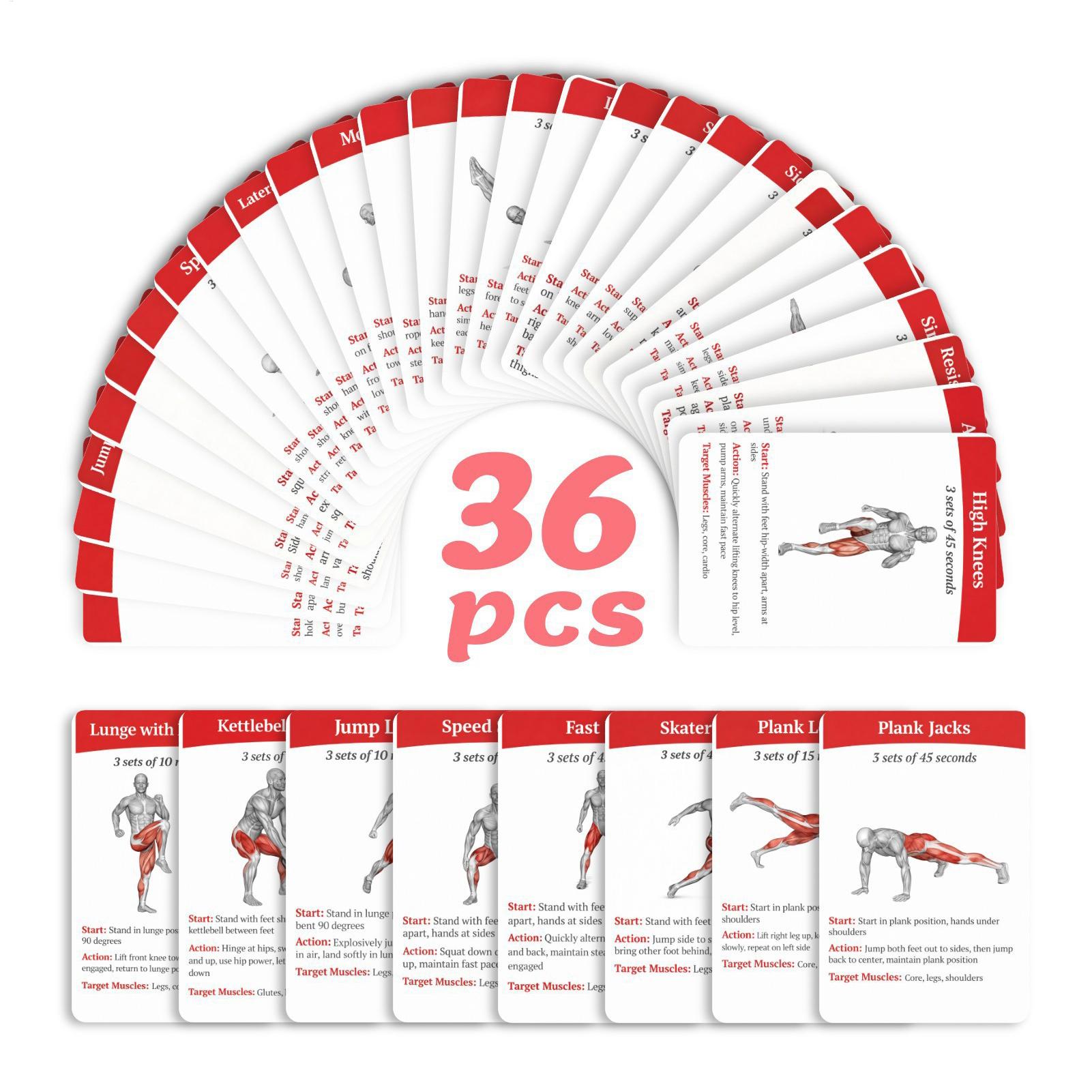 Workout-Karten Übungsdeck 36 S – Home Gym Equipment Set Bewertung und Preis