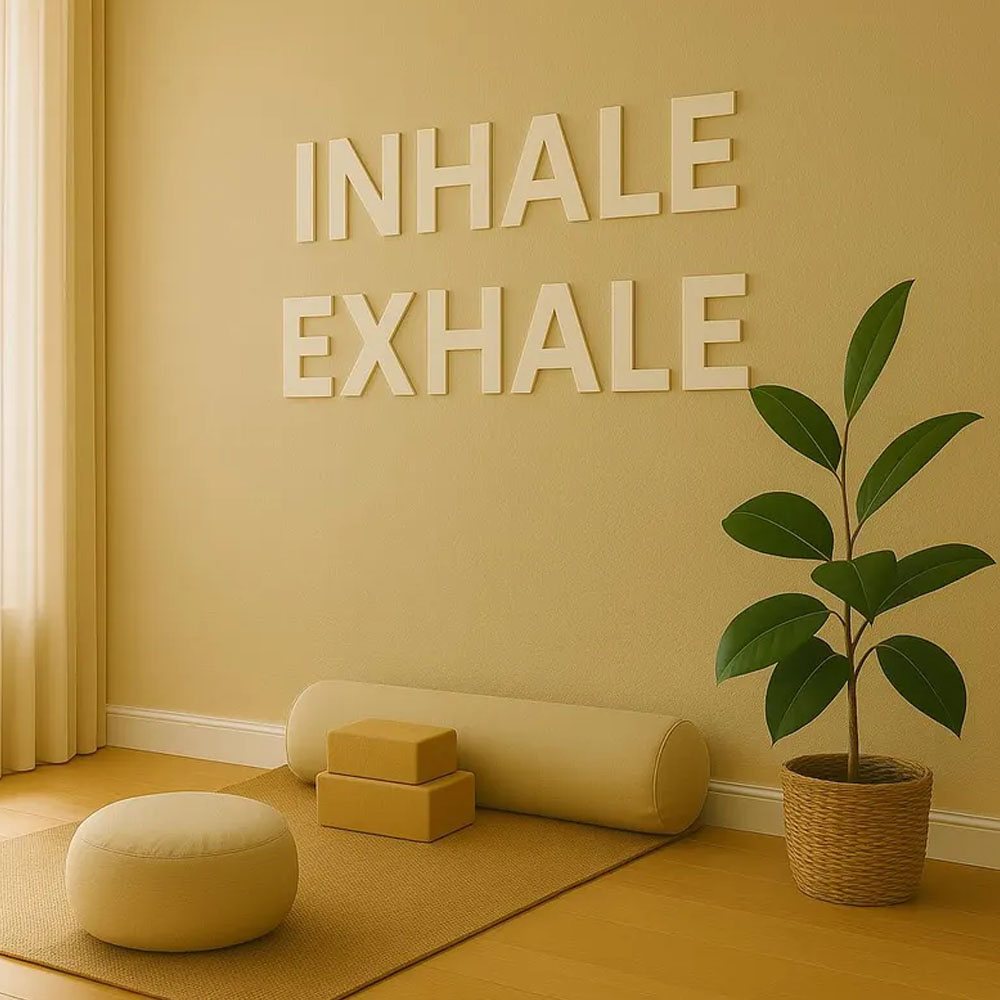 INHALE EXHALE Wandschild Yoga- – Home Gym Yoga Room Bewertung und Preis