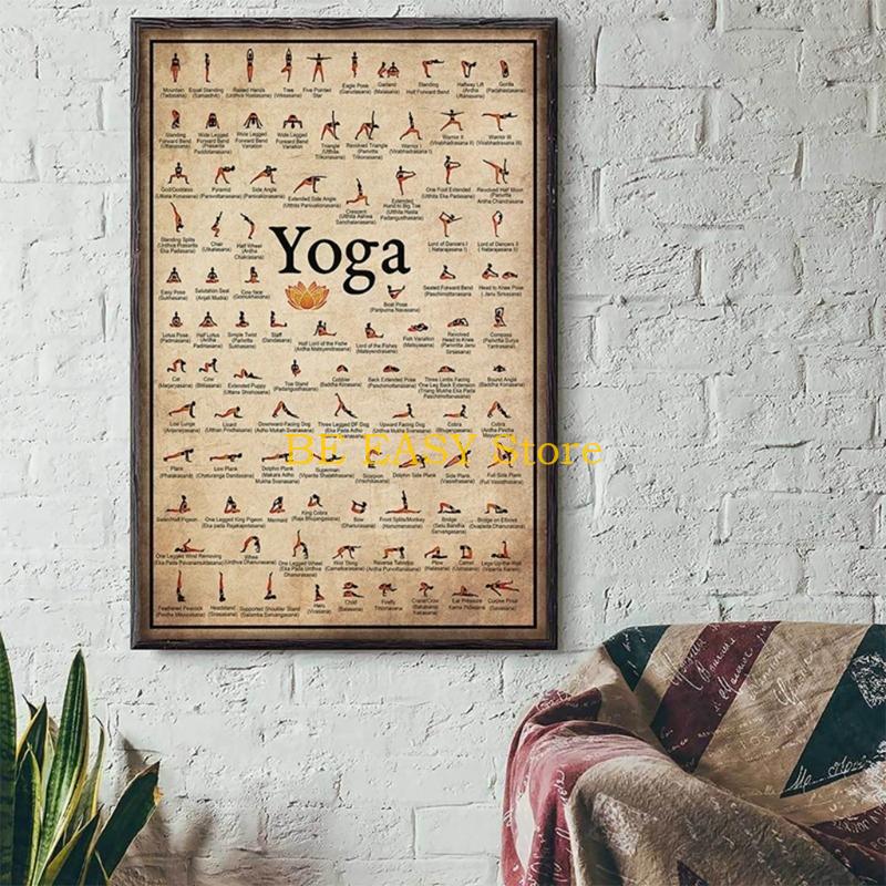 E28F Retro Vintage Yoga Kunstd – Home Gym Yoga Room Bewertung und Preis
