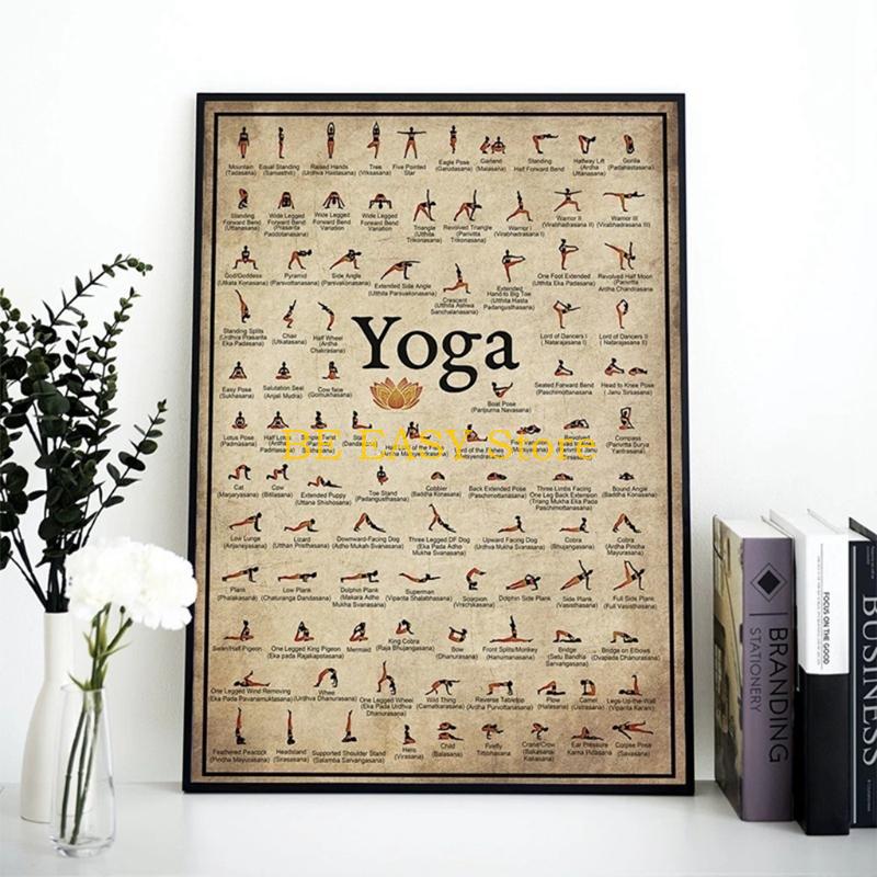 E28F Retro Vintage Yoga Kunstd – Home Gym Yoga Room Bewertung und Preis