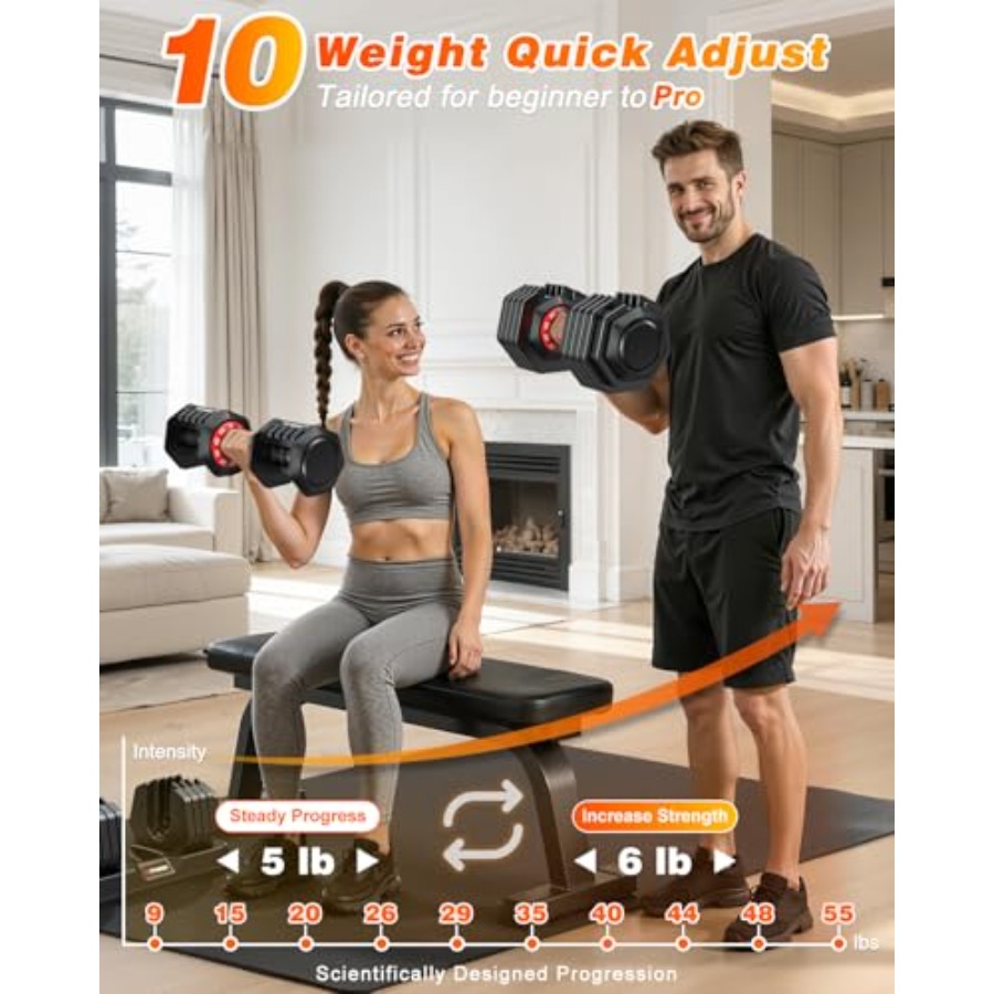 Verstellbares Hantelset mit Kl – Adjustable Weight Bench Bewertung und Preis