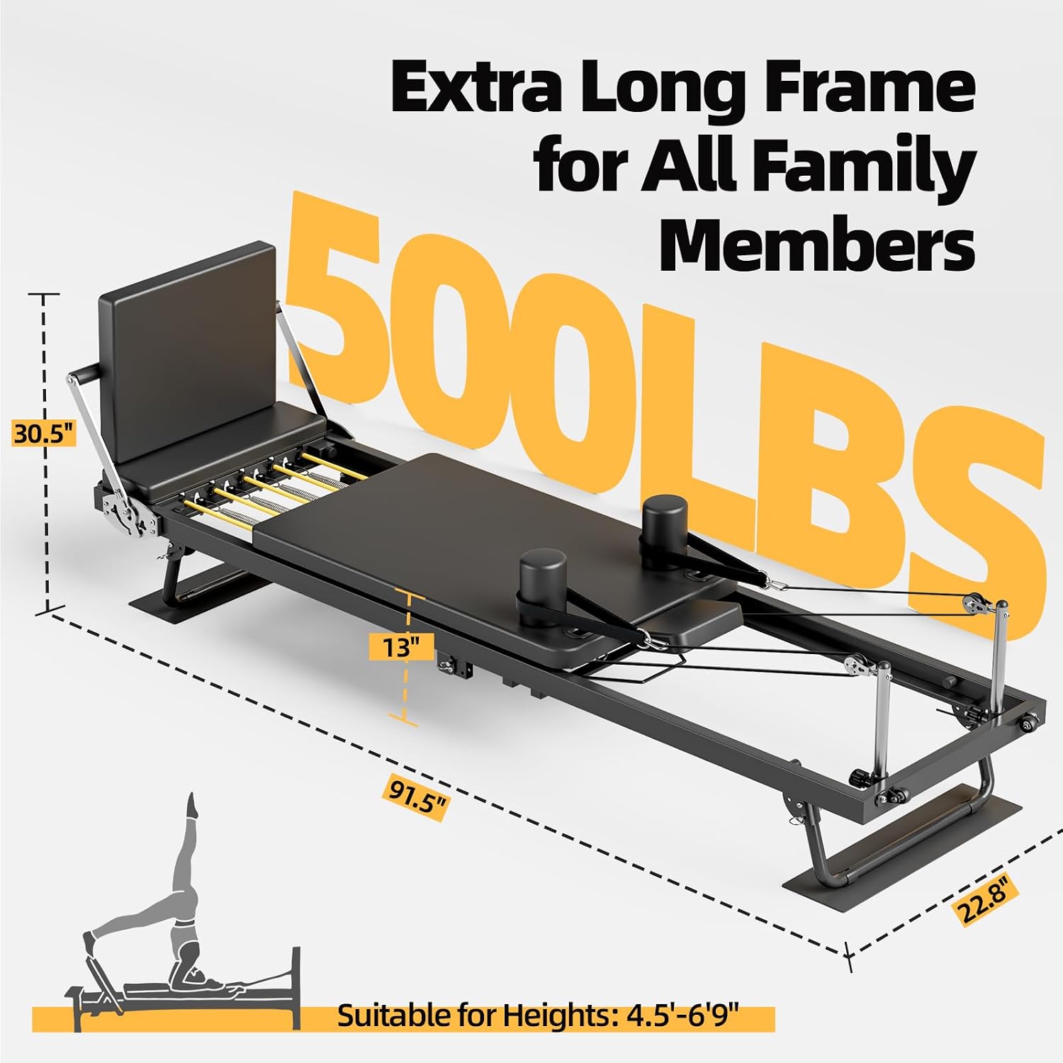 Faltbare Pilates-Reformer-Masc – Home Gym Equipment Set Bewertung und Preis
